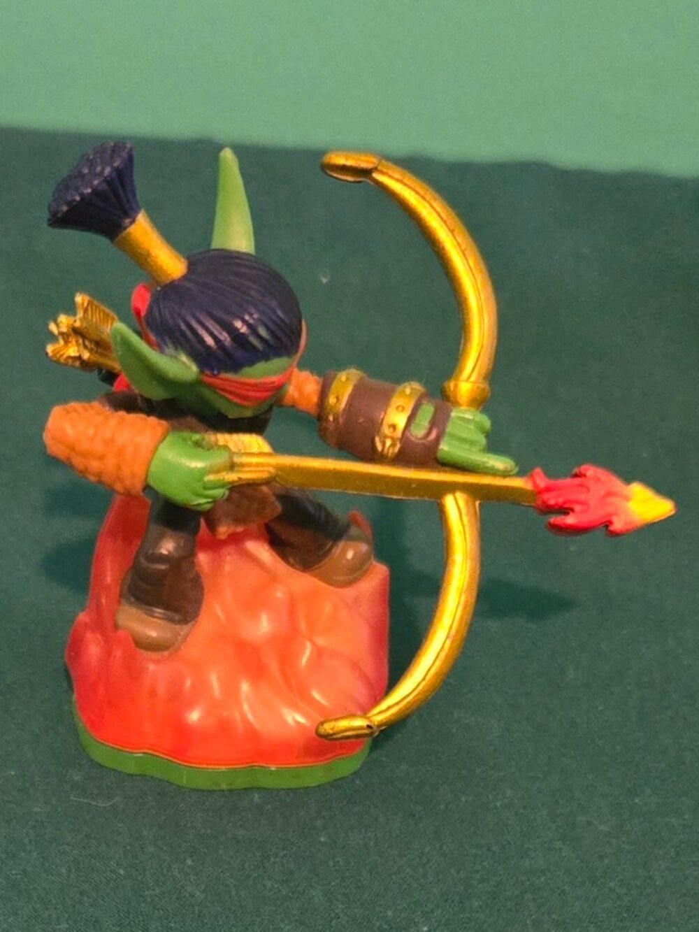 Skylanders Spyro's Adventure Flameslinger Figure Green Base 2011